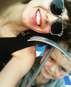 The reviewer and her son