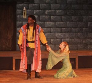 Dameion Brown as Othello, Luisa Frasconi as Desdemona